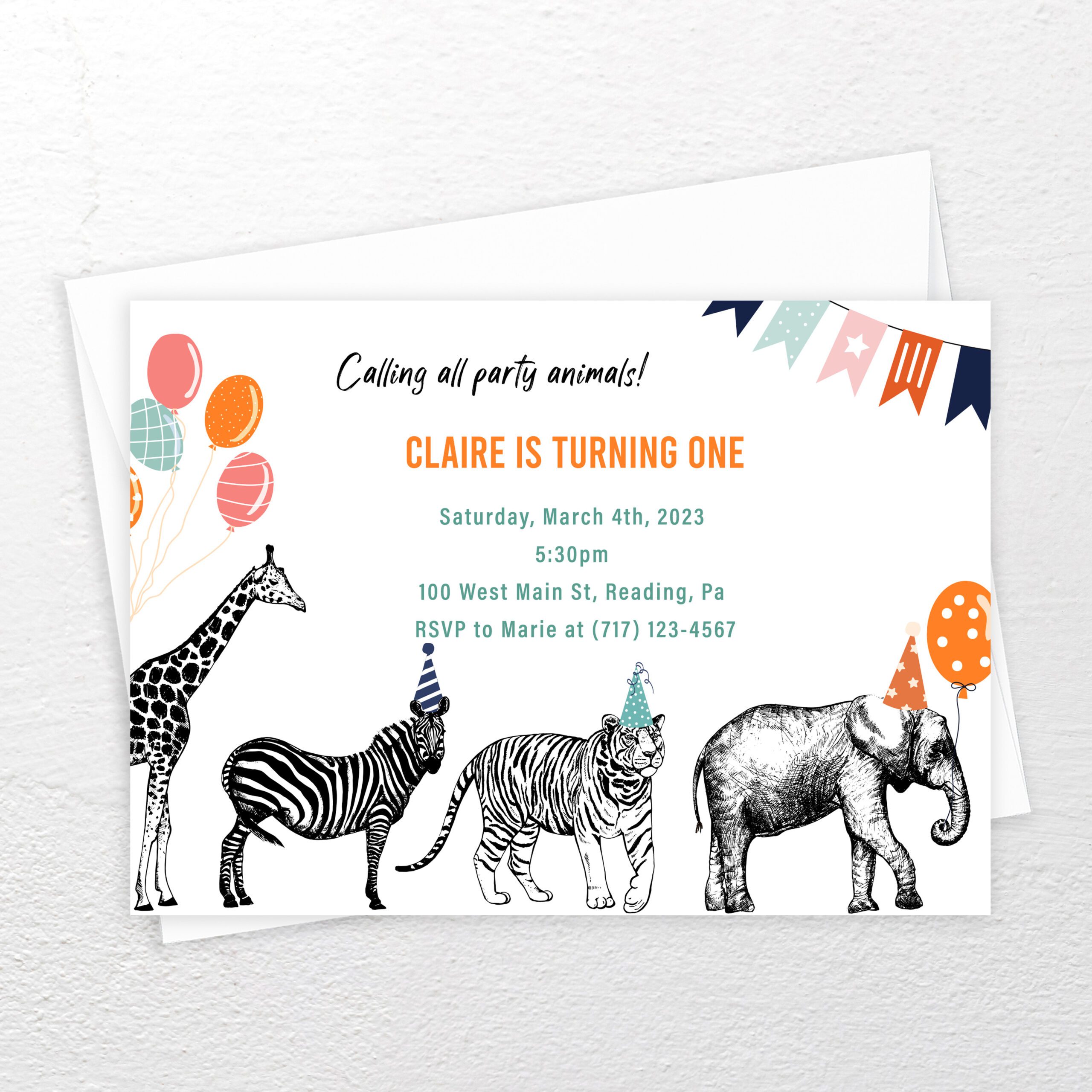 Party Animal Invitation | Springhouse Creative